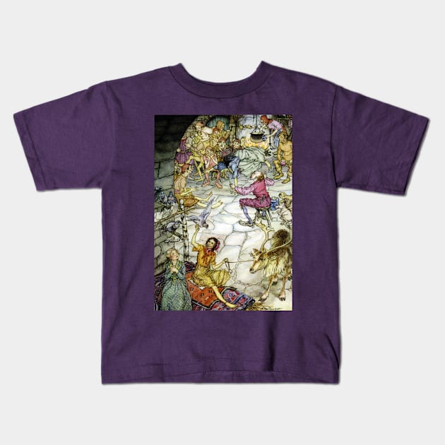 The Snow Queen - Arthur Rackham Kids T-Shirt by forgottenbeauty